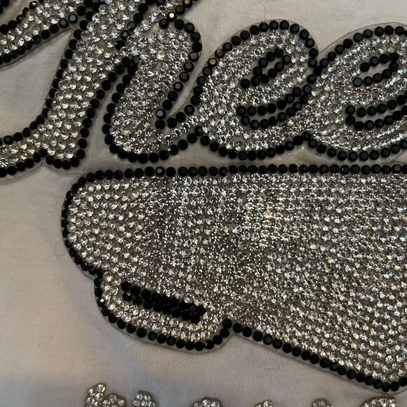 Next Level CHEER MAMA Rhinestone Short Sleeved Shirt M - Picture 6 of 14